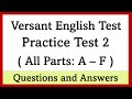 Versant English Test Full Practice Test Questions And Answers All Parts Unofficial