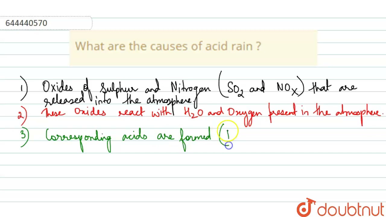 What are the causes of acid rain ? | 9 | ATMOSPHERIC POLLUTION | CHEMISTRY | ICSE | Doubtnut