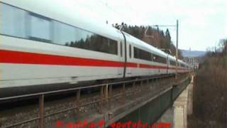 preview picture of video 'Schweizer Re 4/4 Der SBB Und Deutscher ICE 1, Sowie Französischer TGV Der SNCF'