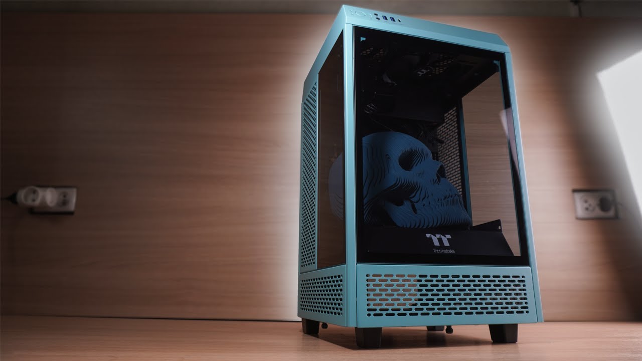Компьютерный корпус Thermaltake The Tower 100 Turquoise, бирюзовый