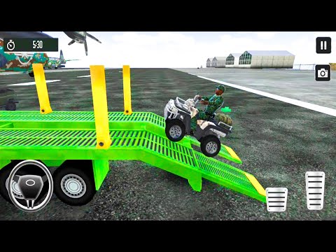 US Army ATV Quad Bike Transport Truck - Army Vehicle Transporter Truck Simulator - Android Gameplay
