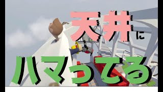 天井にハマってる（Human Fall Flat）