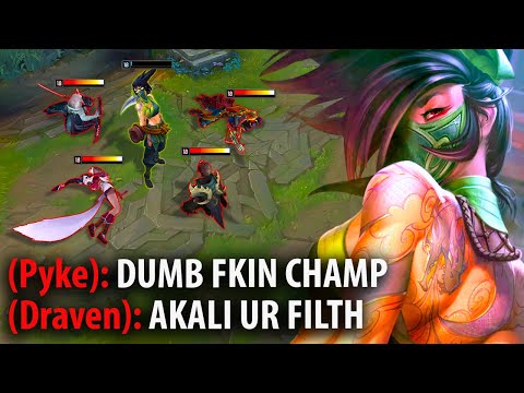 My CLOSEST 1 HP Akali Outplay.. they were mad