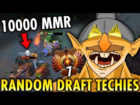 He got Techies in a Random draft!! Insane 100% Destroyed 10000 MMR Mid | Techies Official