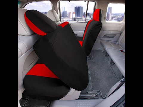 Full Coverage Flat Cloth Bench Car Seat Covers for Truck and SUV- FH Group®
