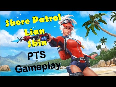 Paladins 2.7 Sun & Moon PTS - Lian New Shore Patrol Skin, Voice Gameplay