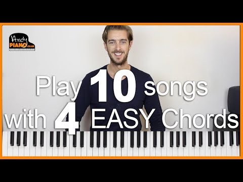 Play 10 EASY Songs with 4 Chords on Piano