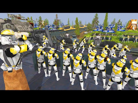 Most Brutal Clone SUPER FORTRESS Ever! - Men of War: Star Wars Mod battle Simulator