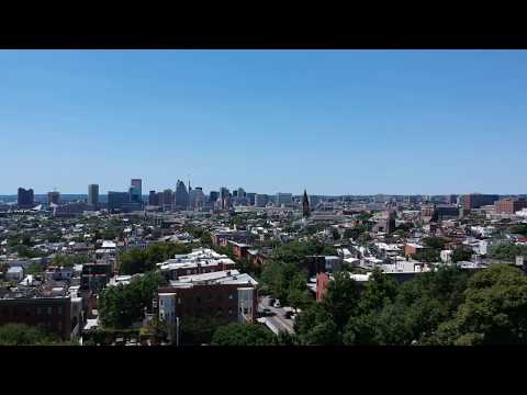 Drone Footage of Baltimore Skyline