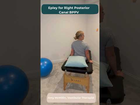 Epley Maneuver Right Ear BPPV: Vertigo Exercises 🫨 #vestibular #dizzy #vertigo #bppv #shorts