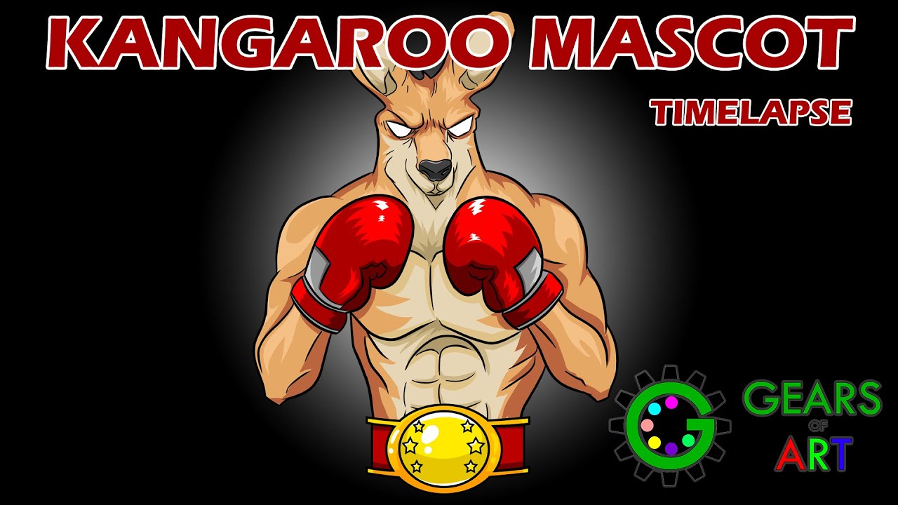 Kangaroo Mascot - Timelapse