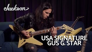 Video thumbnail for Gus G. Showcases his Jackson Signature Star Ivory Models | Jackson Presents | Jackson Guitars by Jackson Guitars