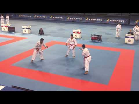 Peru (PER) Unsu Vs Turkey (TUR) Unsu Male Team Kata Bronze Medal Match Athens Karate 1 Series A 2023