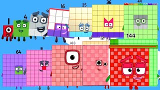 NUMBERBLOCKS SQUARE NUMBERS IN ASCENDING AND DESCENDING ORDER | MULTIPLY|LEARN TO COUNT hello george
