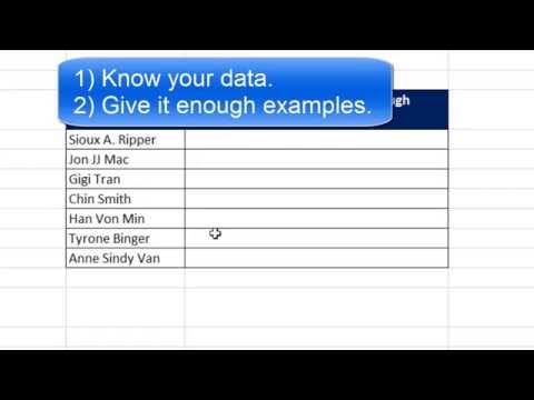 Highline Excel 2013 Class Video 29 Flash Fill Extract Combine Insert Reverse Data 25 Example