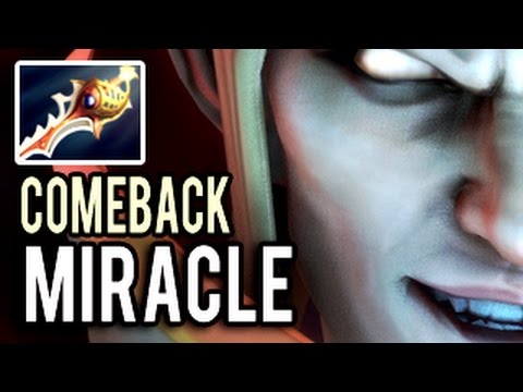 Incredible Game! Invoker with Divine Rapier and Refresher by Miracle Unreal Comeback 9000 MMR Dota 2