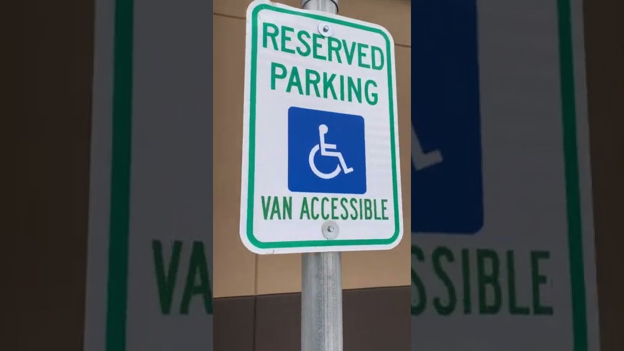 Rare Handicap Parking Van Accessible Sign