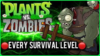 Plants VS Zombies - Every Survival Mode Level (LIVE)