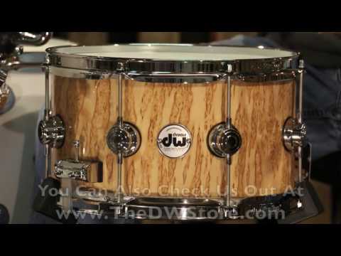 DW Collectors Snare, Exotic Kurillian Birch over 7x13 Cherry/Mahogany Shell