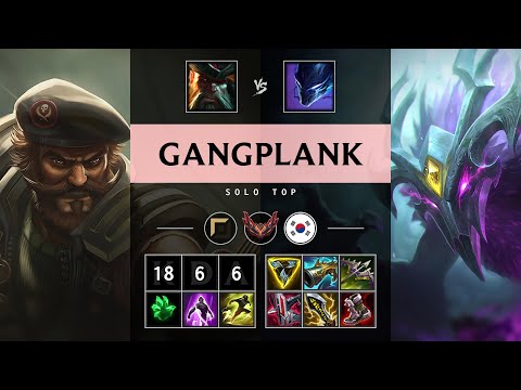 Gangplank Top vs Nocturne - KR Grandmaster Patch 25.17