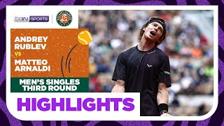 Andrey Rublev vs Matteo Arnaldi | Roland Garros 2024 Highlights