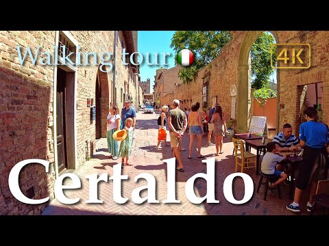 Certaldo (Tuscany), Italy【Walking Tour】History in Subtitles - 4K