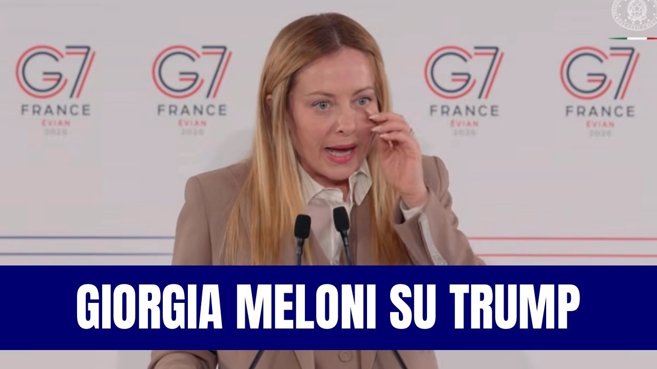 GIORGIA MELONI COMMENTA L'INCONTRO CON DONALD TRUMP AL G7 DI ÉVIAN-LES-BAINS