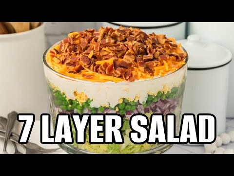 Colorful 7 Layer Salad | Fresh Crowd-Pleaser