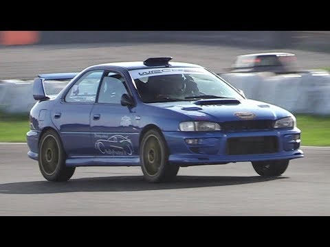 Subaru Impreza GC8 Sound on track w/ LOUD Turbo Screamer Pipe!