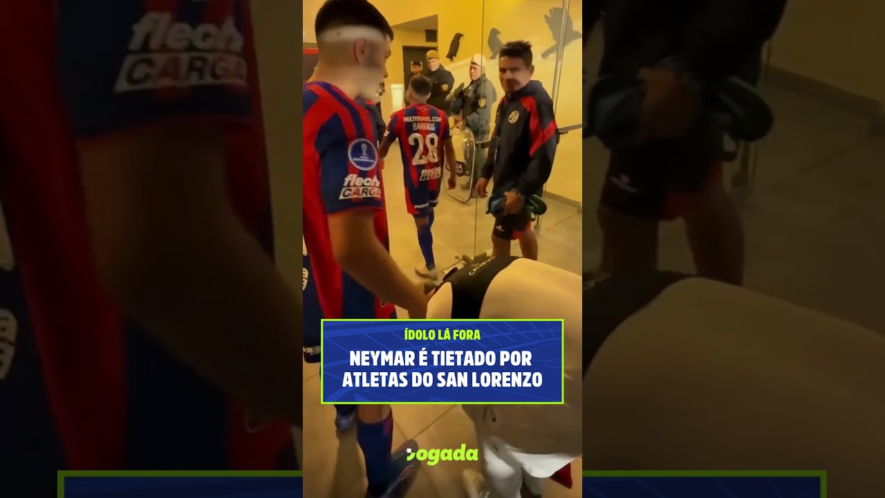 Imagem da notícia Neymar é tietado por jogadores do San Lorenzo em partida na Argentina