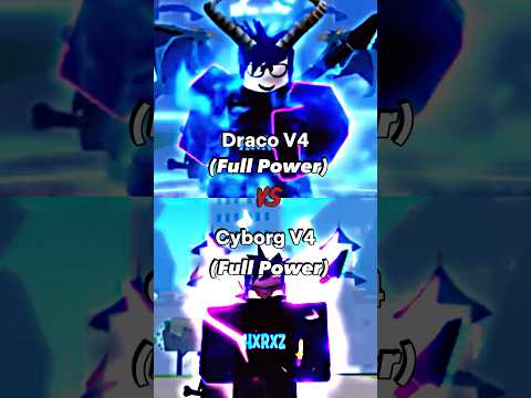 Blox Fruits Draco V4 VS Cyborg V4 #roblox #bloxfruits #robloxedit