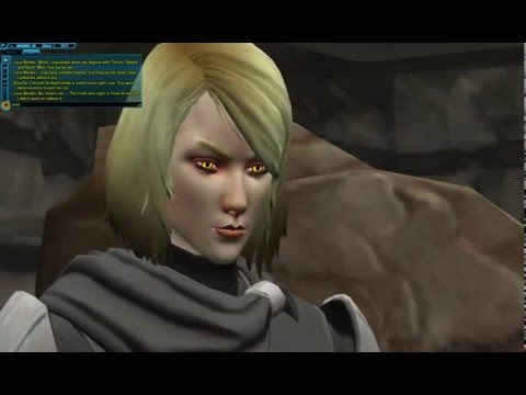 SWTOR KotFE Lana Beniko same sex romance, cantina party w/Treek & HK 51, lowest gfx settings