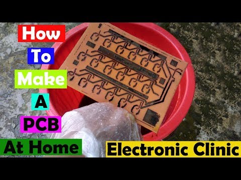 PCB Design Setting, Printing, Transferring and Etching using Ferric chloride Acid "make PCB at Home Video