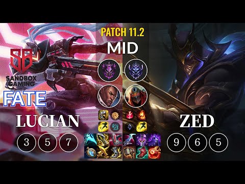 SB FATE Lucian vs Zed Mid - KR Patch 11.2
