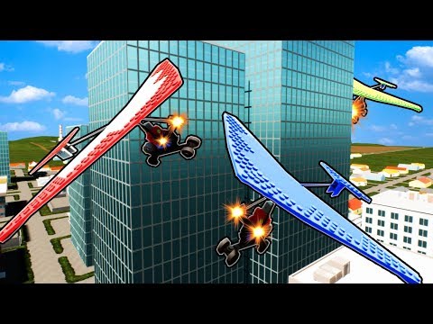 LEGO HANG GLIDER ATTACK CHALLENGE! (Brick Rigs Gameplay Roleplay) Lego City Hang Glide Challenge