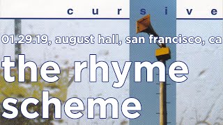 Cursive - The Rhyme Scheme, 01.29.19, August Hall, San Francisco, CA