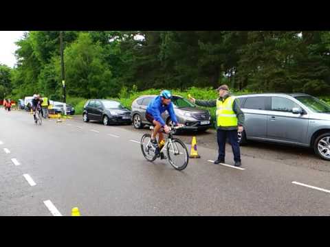 The art of handing over bananas to fast moving cyclists at IronMan