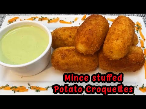 Mince Stuffed Potato Croquettes | Potato Balls |...