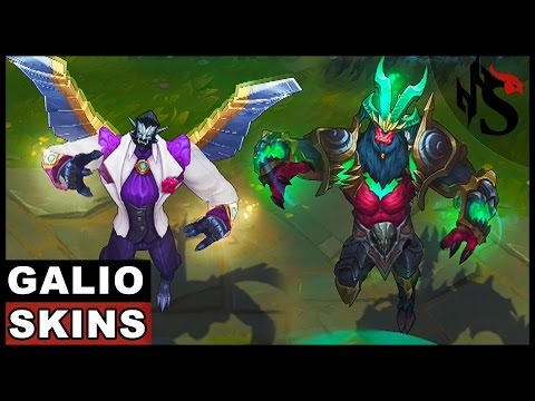 All Galio Skins Spotlight Champion Rework - Update 2017 (League of Legends)