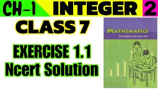 Maths class 7 chapter 1 Integer|Number line| Exercise 1.1 Ncert solution