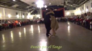 LAURA SASTRIA y RAMIRO PEREZ CARICCHIO bailando MILONGA VIEJA MILONGA en la MILONGA LA BALDOSA