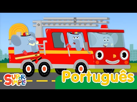Lá Vem o Bombeiro | Canções Infantis | Super Simple Português