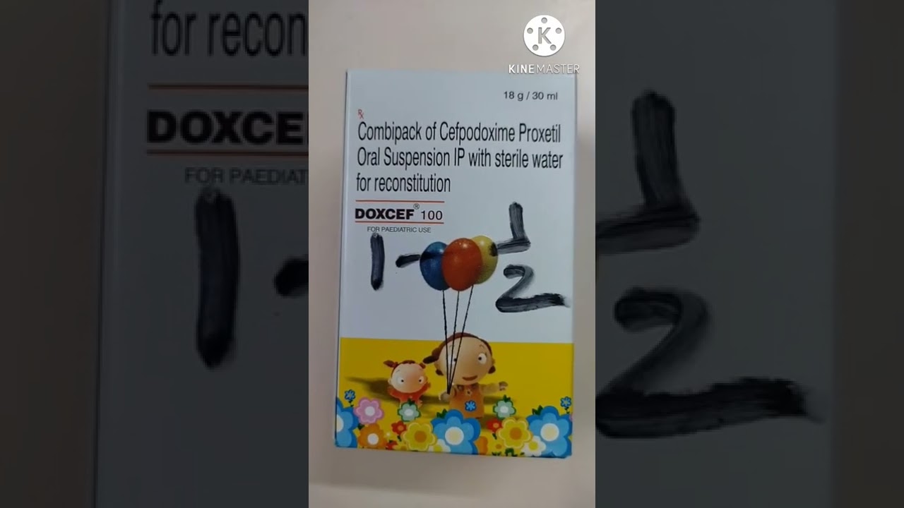 Uses about DOXCEF 100 for paediatric use. Combipack of cefpodoxime proxetil oral suspension water.
