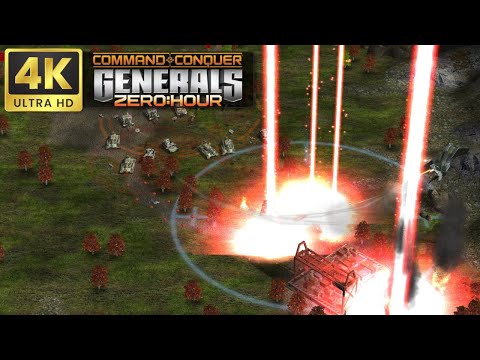 USA Laser vs GLA Stealth in Manic Aggression - C&C Generals: Zero Hour Shockwave 4k UHD 60 FPS