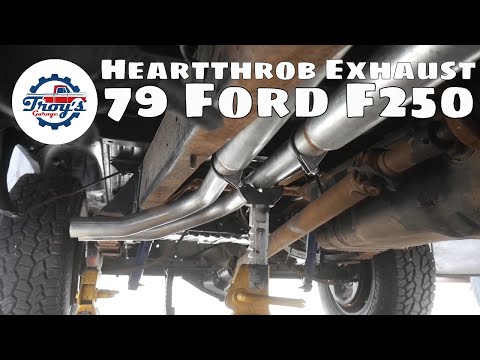 DUAL EXHAUST Install on 1979 Ford F250 with 351m #midnightmaroon