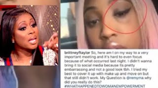 Brittney Taylor Says Remy Ma Gave Her A Black Eye  😳