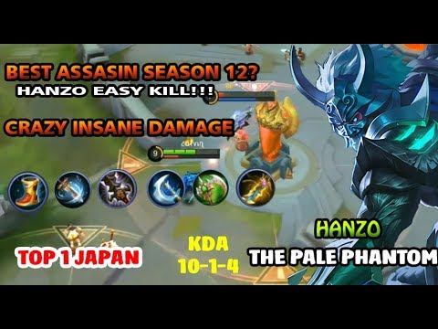 HANZO the strongest ninja| Top 1 japan | strongest Assasin season 12| - MOBILE LEGEND