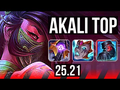 AKALI vs JAX (TOP) | 8 solo kills, Legendary | KR Master | 25.21