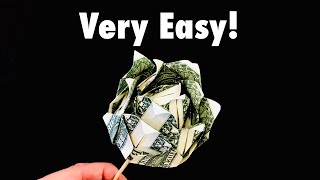 Money Flower - Rose / Bouquet - Easy dollar bill origami flower