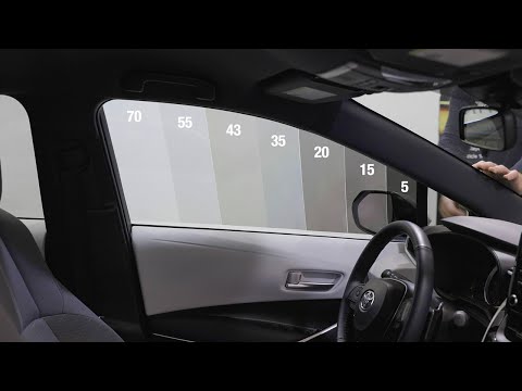 What do different car window tint darknesses look like?